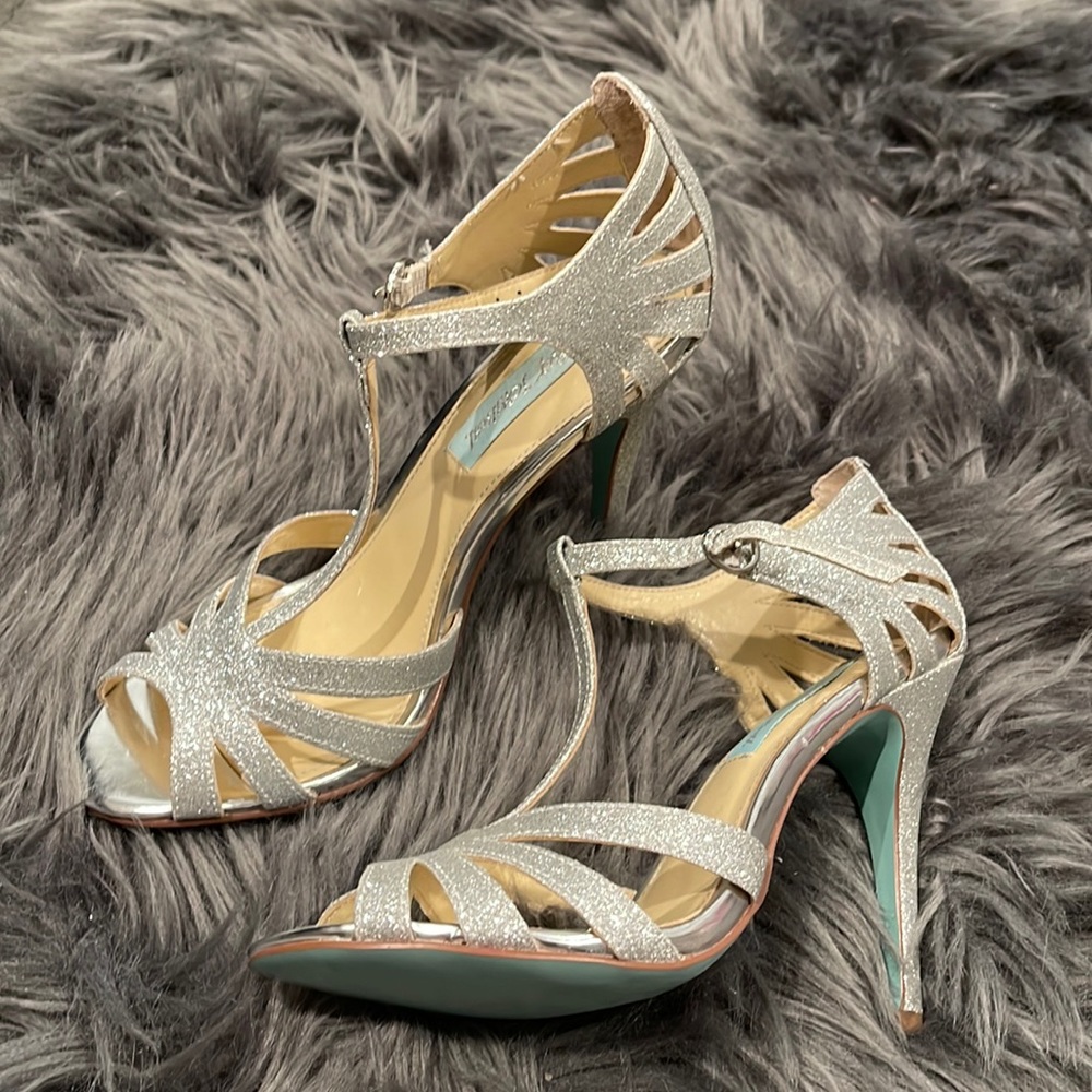 Betsy Johnson Silver Heels